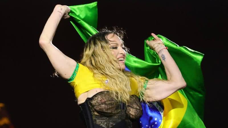 Madonna fez homenagem especial para artistas e ativistas brasileiros durante show - Foto: Reprodução/TV Globo